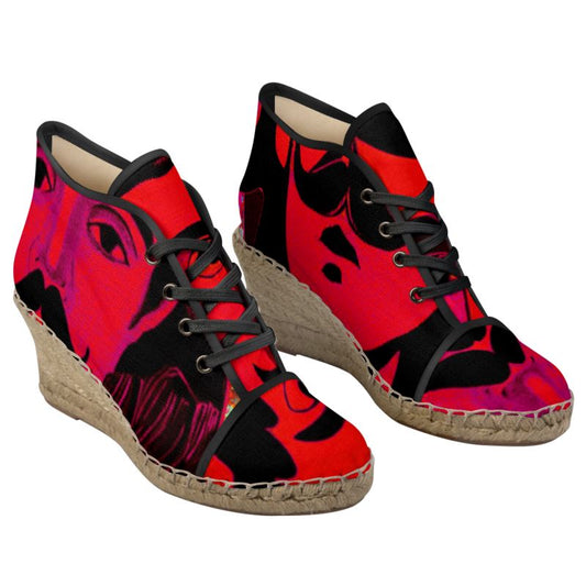 Ladies Wedge Espadrilles in Aubrey Pink
