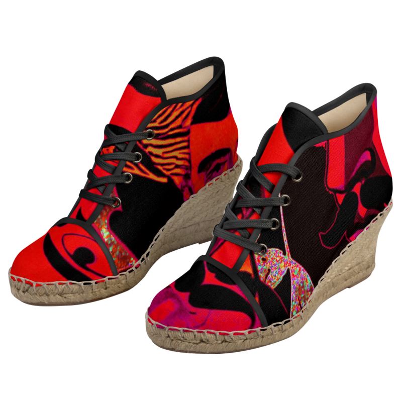Ladies Wedge Espadrilles in Aubrey Pink