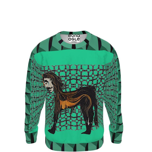 Sweatshirt in horseman teal green