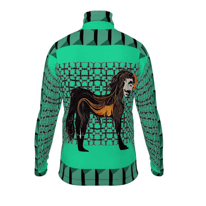Slim Fit Roll Neck in horseman  teal green