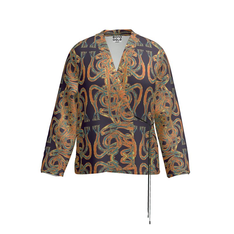 Wrap Blazer in Electric Multi 1