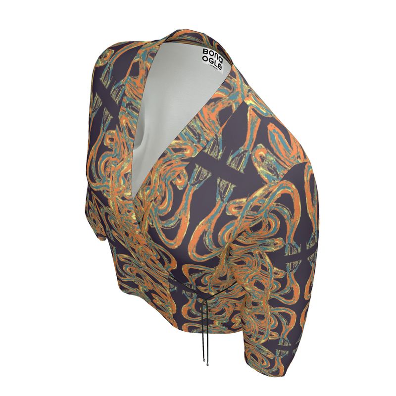 Wrap Blazer in Electric Multi 1