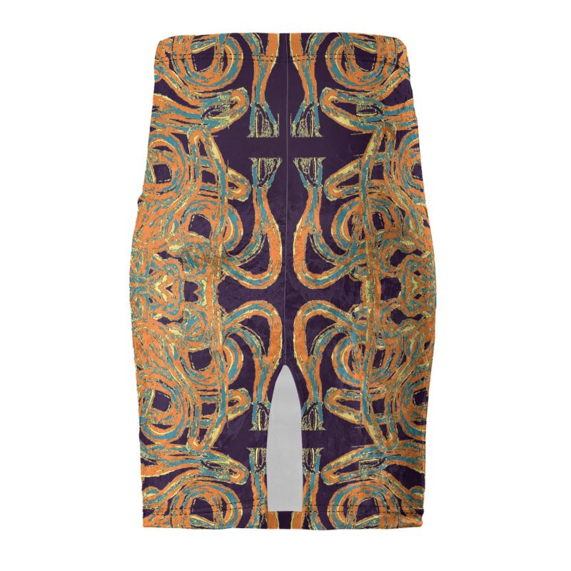 Pencil Skirt in electric colour 1