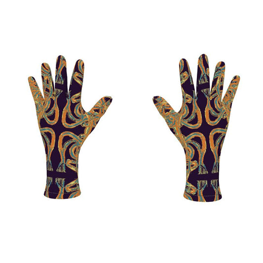Fleece gloves in electric colour 1