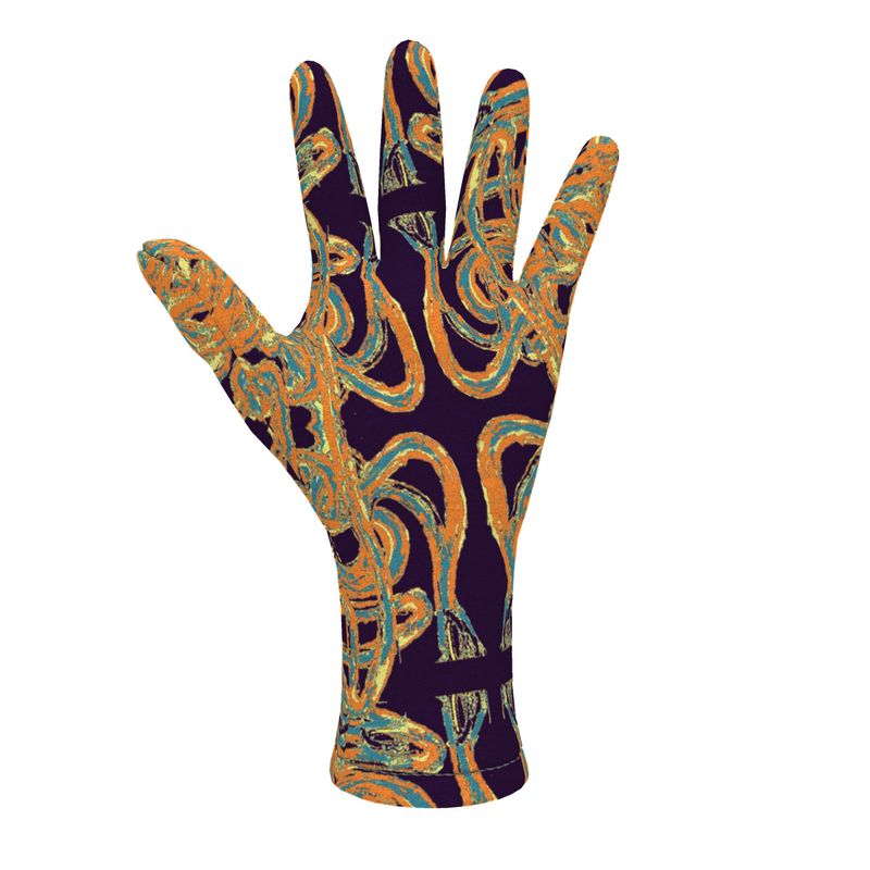 Fleece gloves in electric colour 1