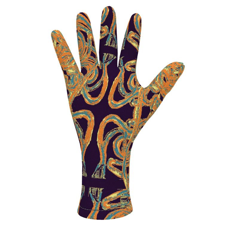 Fleece gloves in electric colour 1