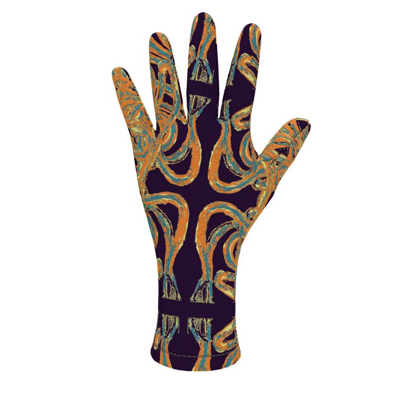 Fleece gloves in electric colour 1