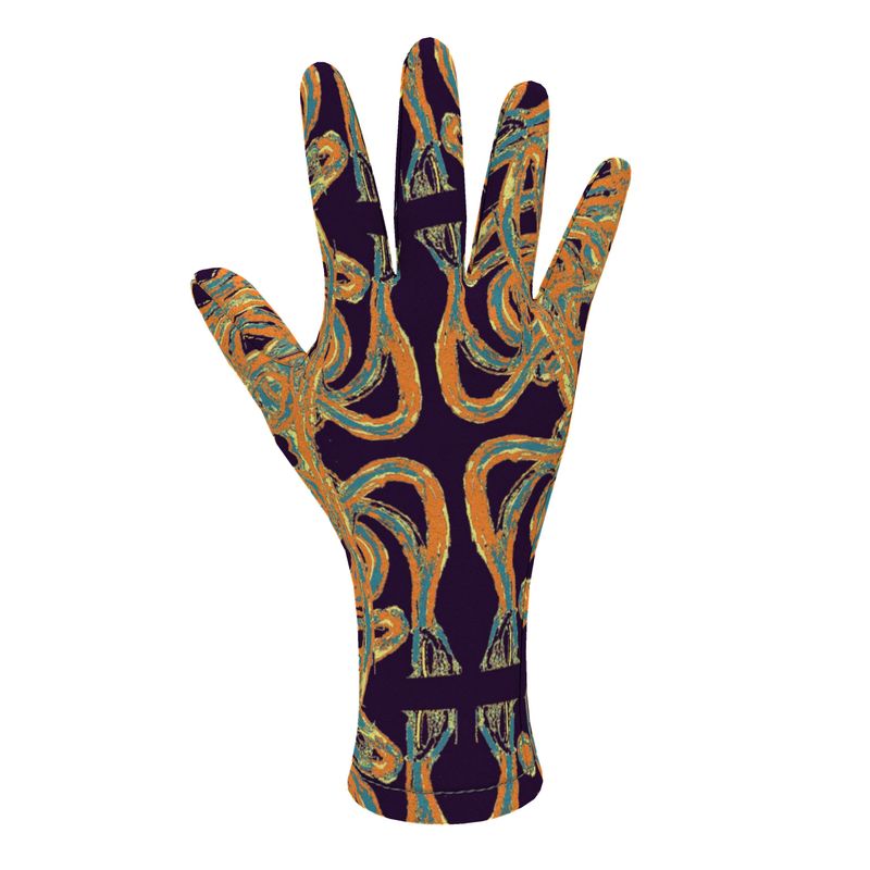 Fleece gloves in electric colour 1