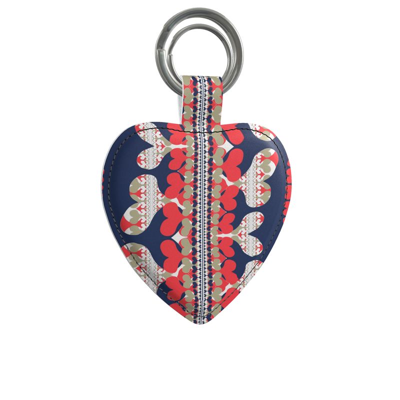 Leather Keyring iin love vines