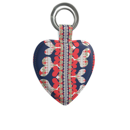 Leather Keyring iin love vines