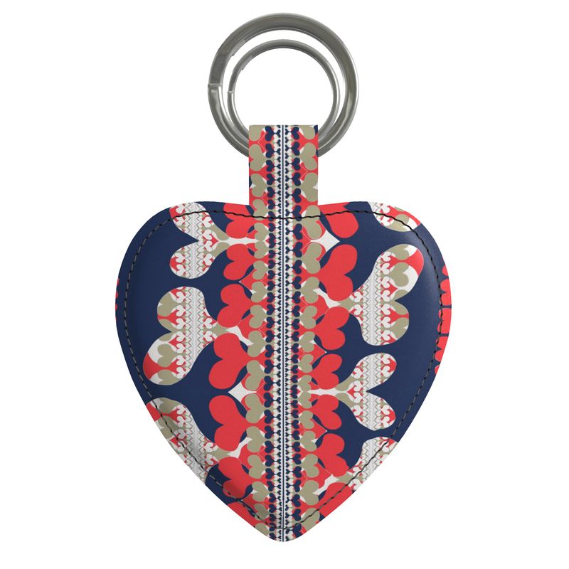 Leather Keyring iin love vines