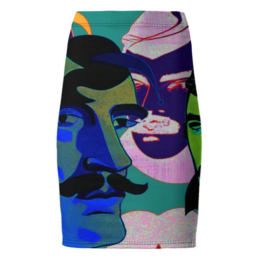 Pencil Skirt in aubrey teal