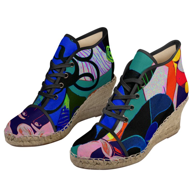 Ladies Wedge Espadrilles in Aubrey Teal