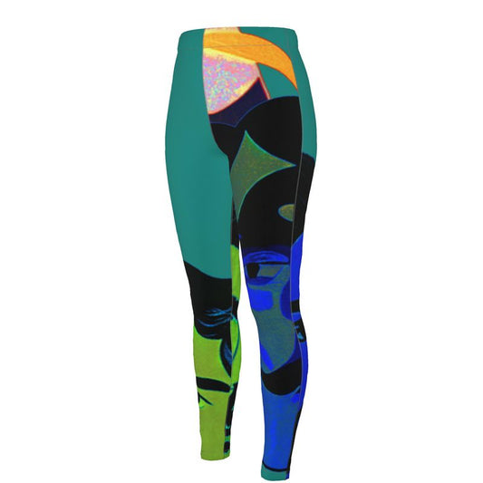 High Waisted Leggings in aubrey teal