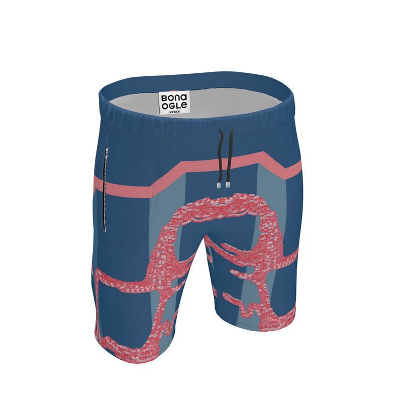 Sweat Shorts in sandman teal/pink