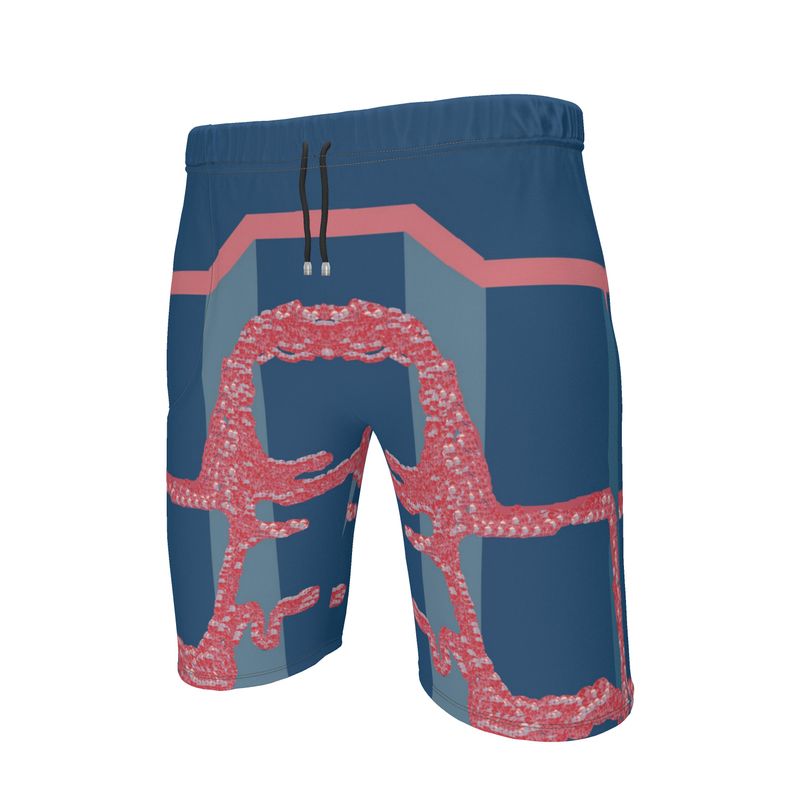 Sweat Shorts in sandman teal/pink