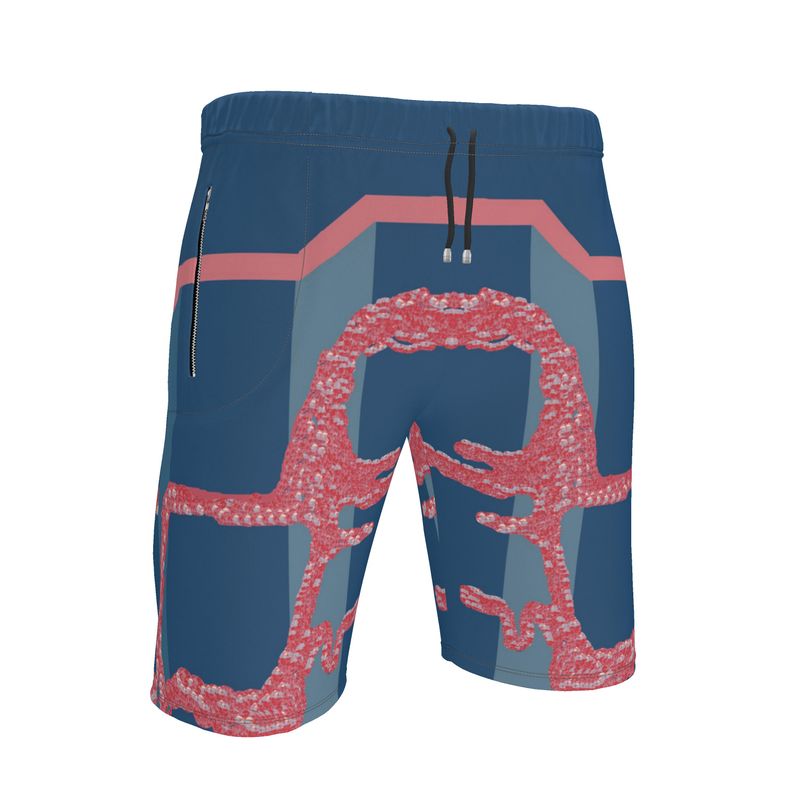 Sweat Shorts in sandman teal/pink