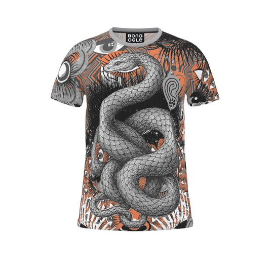 All Over Print T Shirt in Omniscient Gray Coral