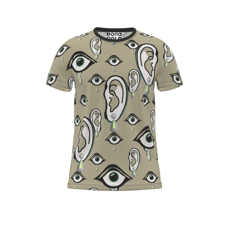 All Over Print T Shirt in omniscient green