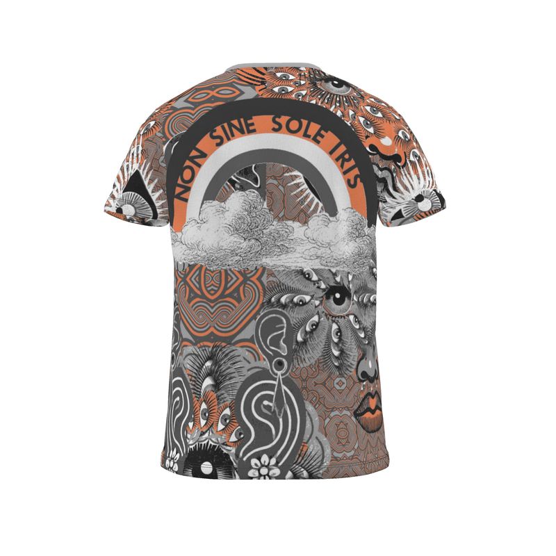 All Over Print T Shirt in Omniscient Gray Coral