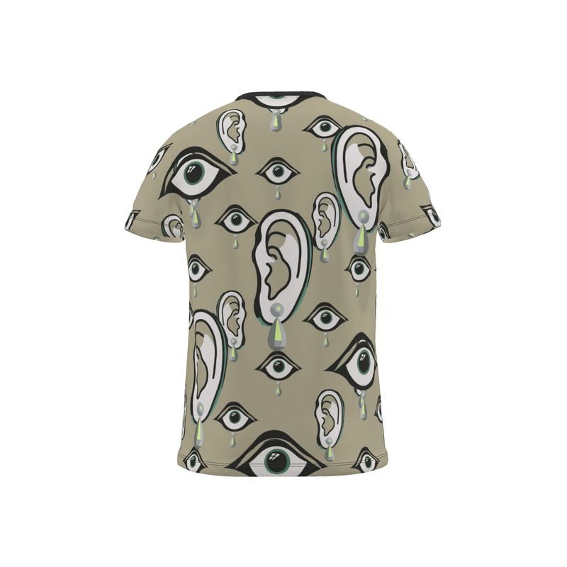 All Over Print T Shirt in omniscient green