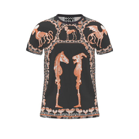 All Over Print T Shirt in  Bona Bones Gray Coral