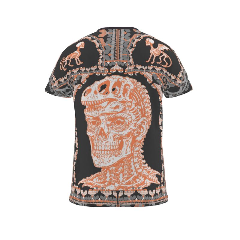All Over Print T Shirt in  Bona Bones Gray Coral