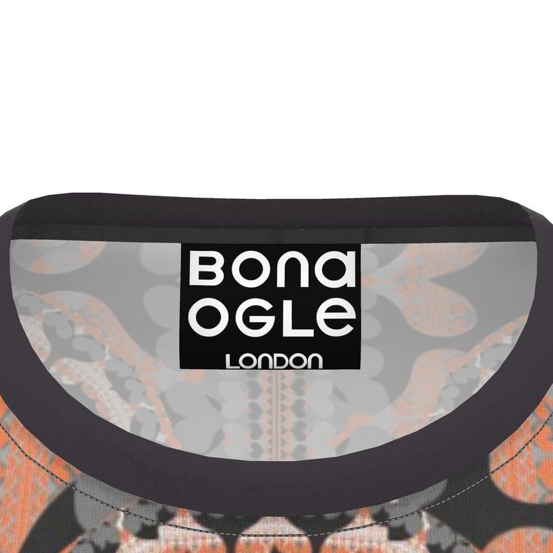All Over Print T Shirt in  Bona Bones Gray Coral