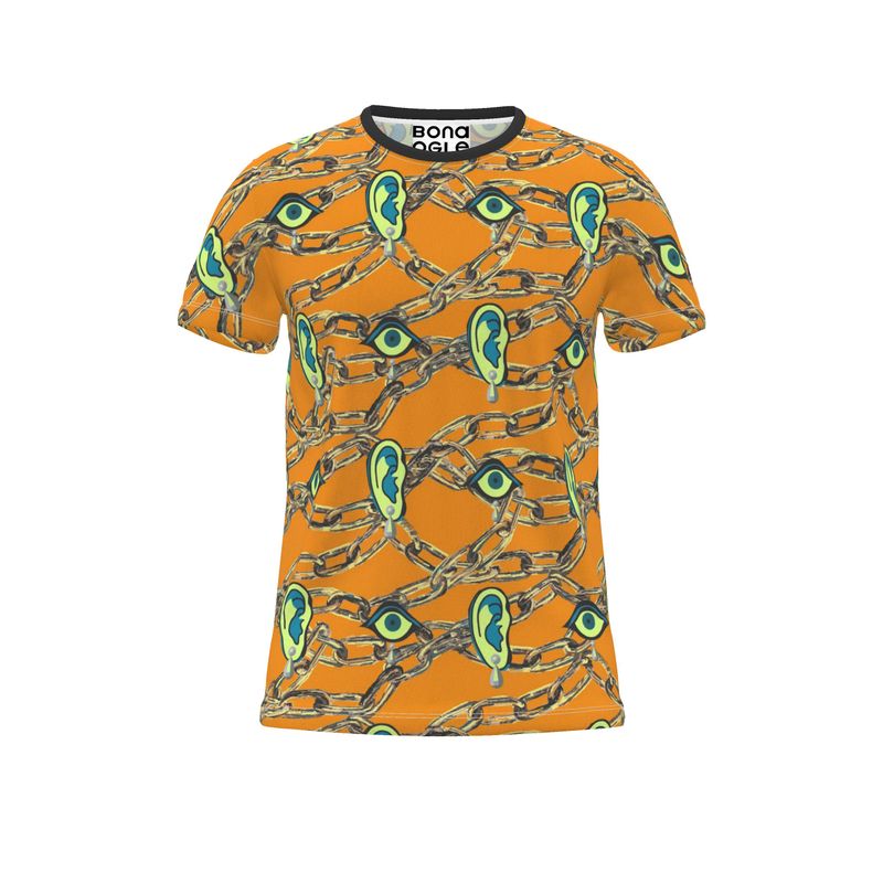 All Over Print T Shirt in omniscient orange