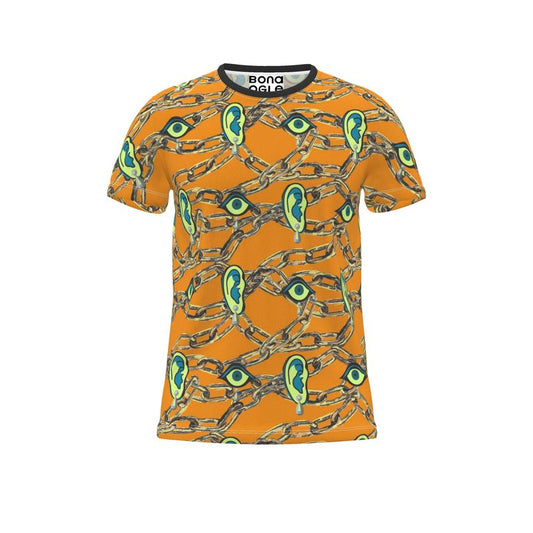 All Over Print T Shirt in omniscient orange