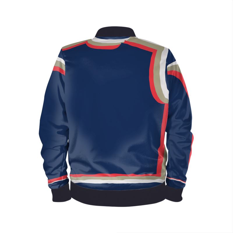 Bomber Jacket in 3d wonky blue