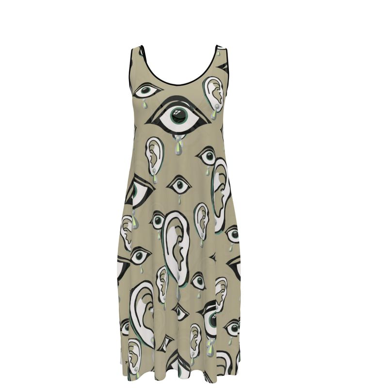 Sleeveless Midi Dress in omniscient colour 1