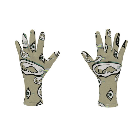 Fleece gloves in omnipotent green