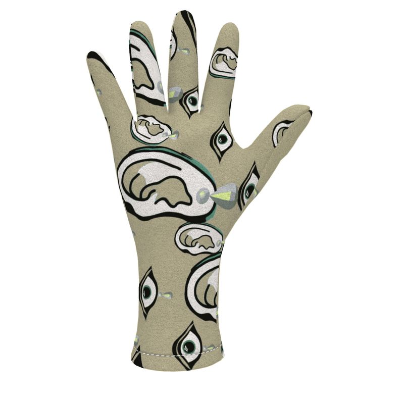 Fleece gloves in omnipotent green