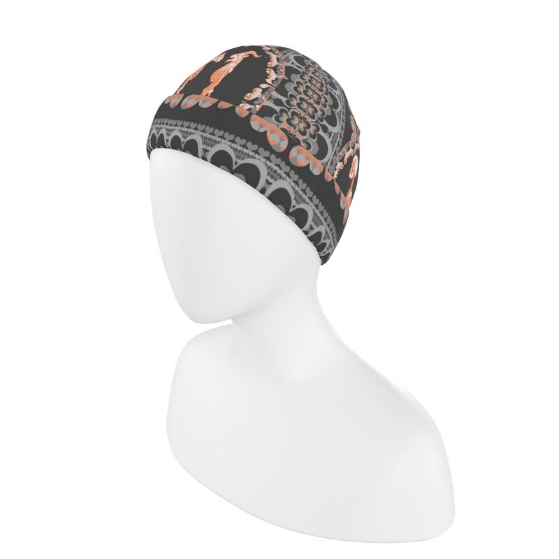 Beanie in Bona Bones Gray Coral