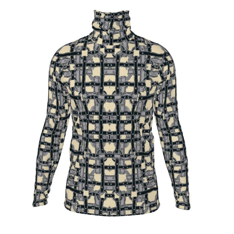 Slim Fit Roll Neck in straps colour 1
