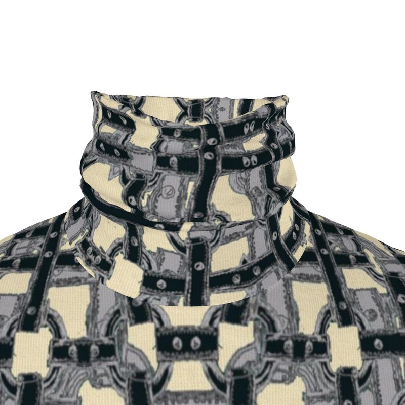 Slim Fit Roll Neck in straps colour 1