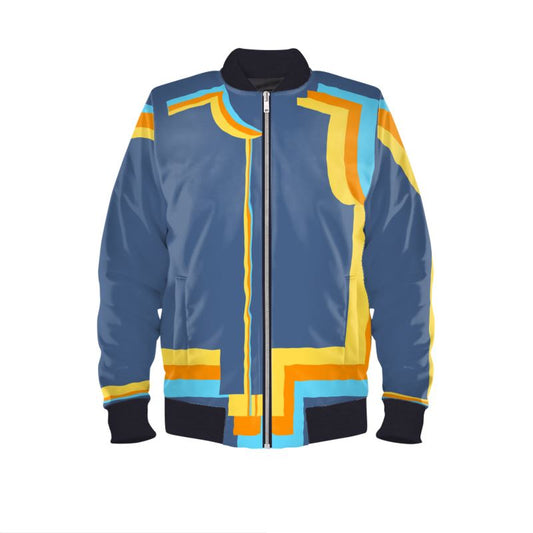 Bomber Jacket in 3D wonky vivid sky