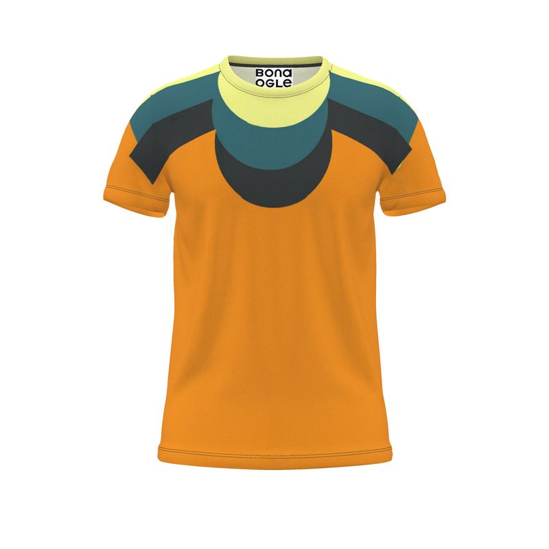All Over Print T Shirt in 3D drop orange