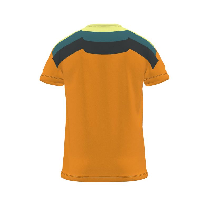 All Over Print T Shirt in 3D drop orange