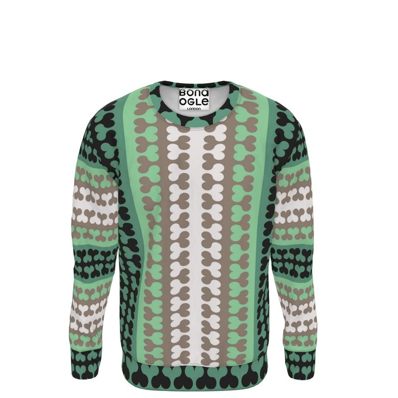 Sweatshirt in 3d bona bones green