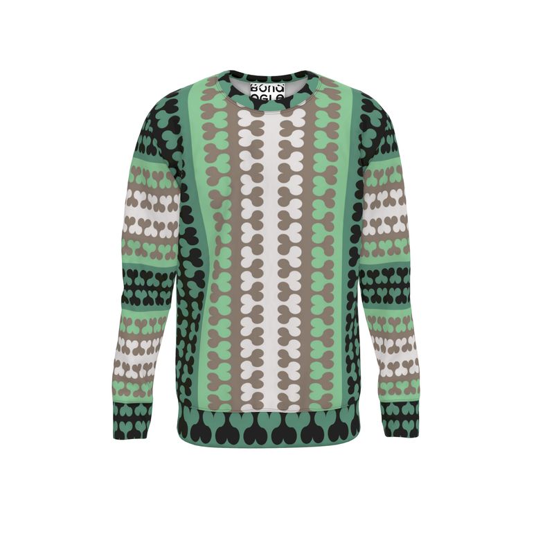 Sweatshirt in 3d bona bones green