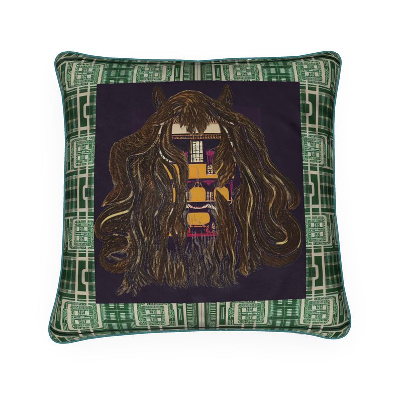 Cushions in hairy horse house head