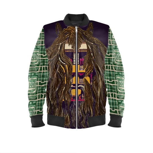 Bomber Jacket in hairy horse house head