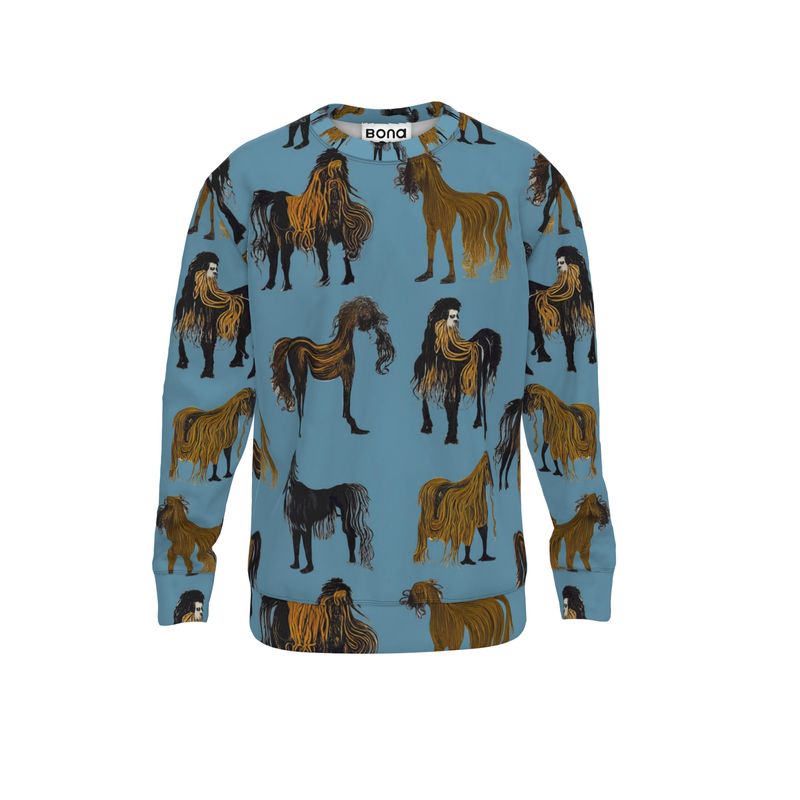 Sweatshirt in hairy horse air force blue