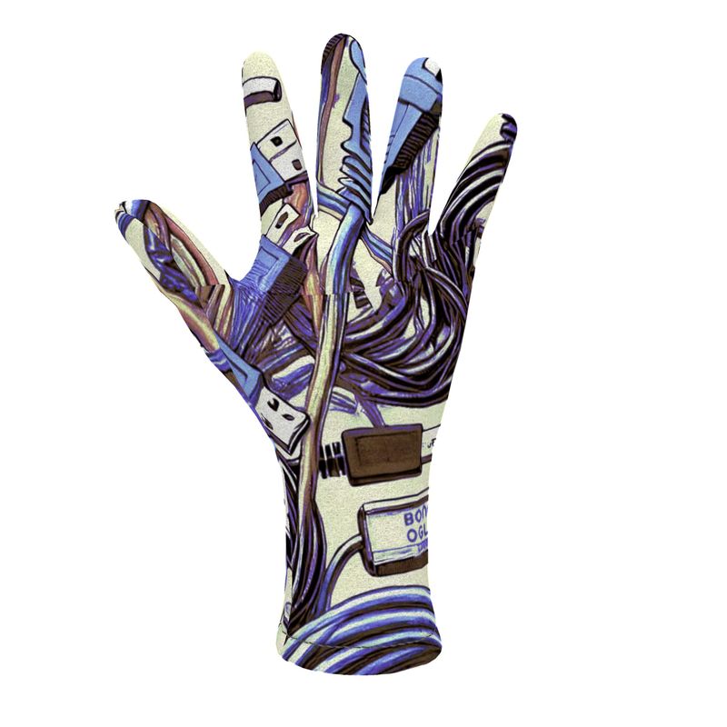 Fleece Gloves in electric 3