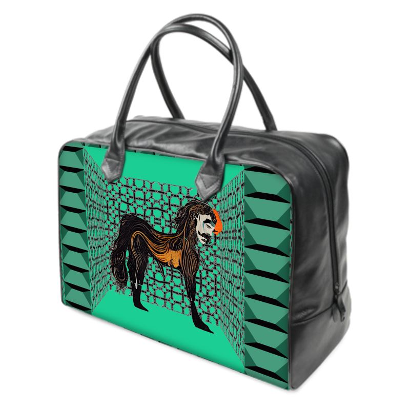 Holdalls in horseman teal green