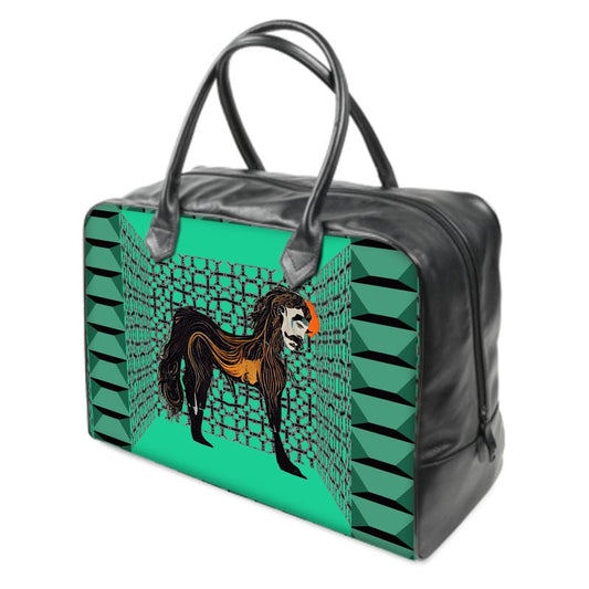 Holdalls in horseman teal green