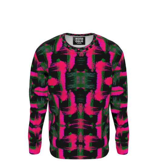 Sweatshirt in waterfall drips pink