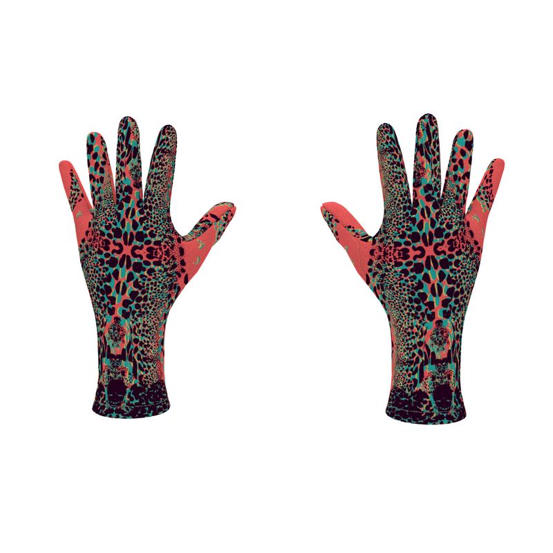 Fleece Gloves in octopus pink